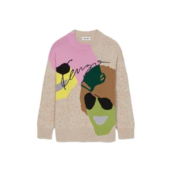KENZO Intarsia Knit Crewneck Sweater