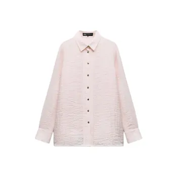 ZARA Shirt Women's Light Pink Red
