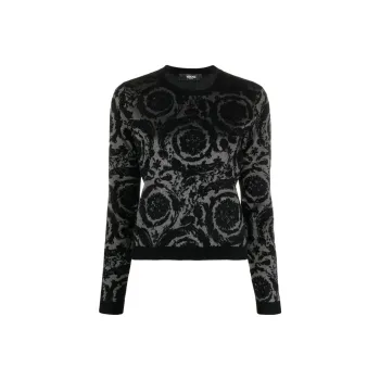 VERSACE Barocco-jacquard Flocked Chenille Jumper
