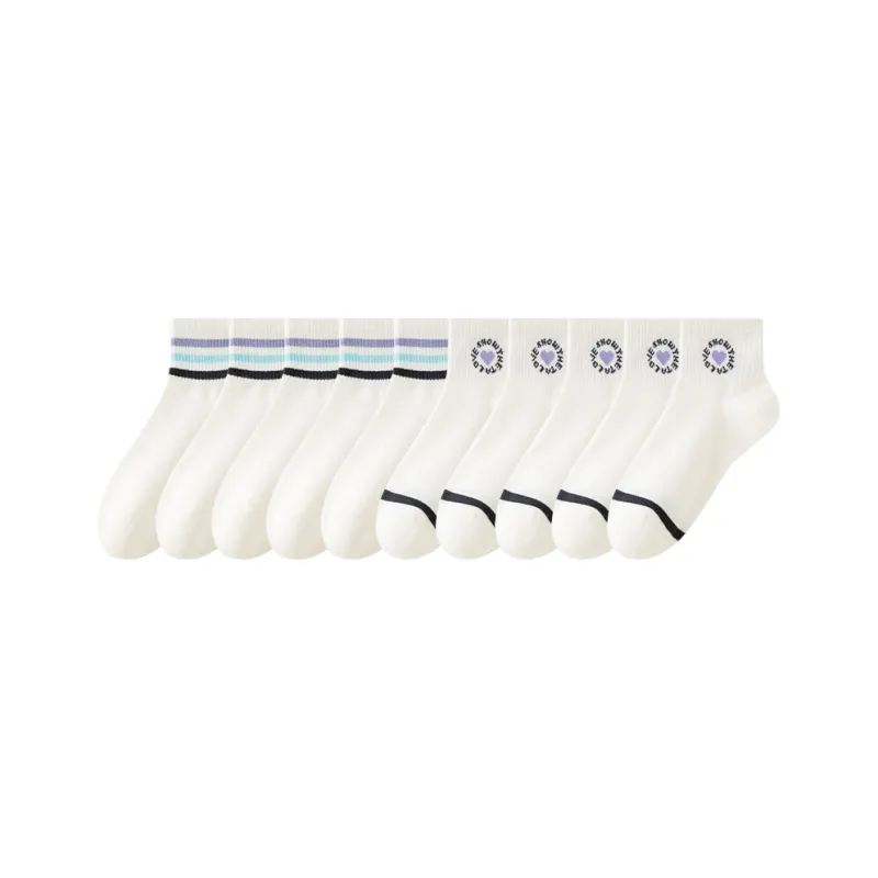 Cotton Gene Mid-Calf Socks Women's 5 Pack-99