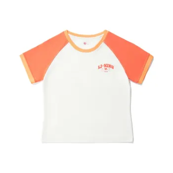LiNing Raglan Sleeve T Shirt Women's Ecru Pink Orange