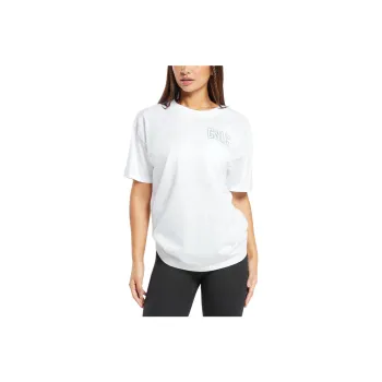 GYMSHARK OUTLINE GRAPHIC OVERSIZED T-SHIRT T-Shirt Women's White