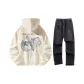 Apricot Top+Black Pants