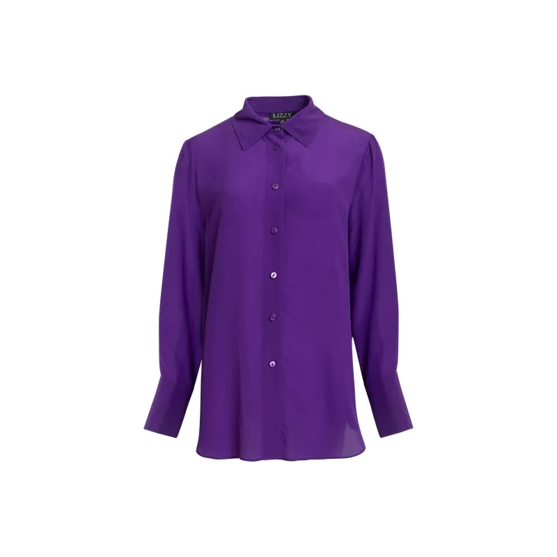 LIZZY Silk Shirt Women's Purple-0