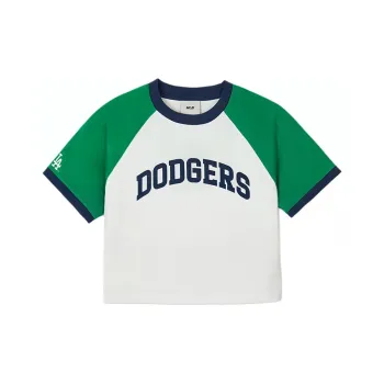 MLB Los Angeles Dodgers Raglan Sleeve T Shirt Women's Neon Green