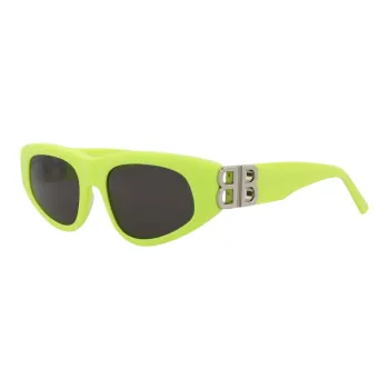Balenciaga Acetate Metal Cat Eye Sunglasses Unisex Neon Green