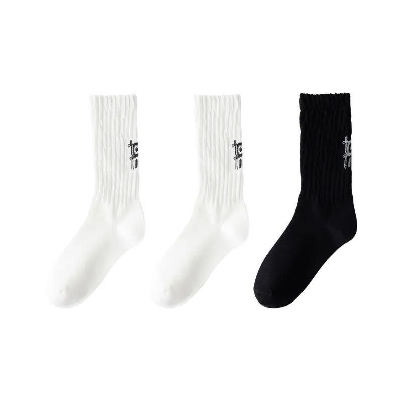 H YXIANG Mid Calf Socks Men's 3 Pack-6