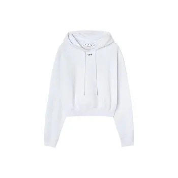 OFF WHITE Logo Printed Drawstring Hoodie