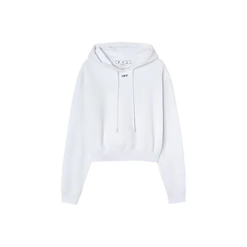 OFF WHITE Logo Printed Drawstring Hoodie