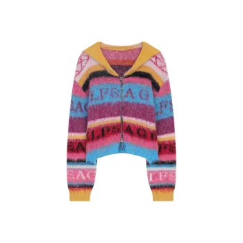 ELF SACK Sweater Women's Fun Rainbow Candy