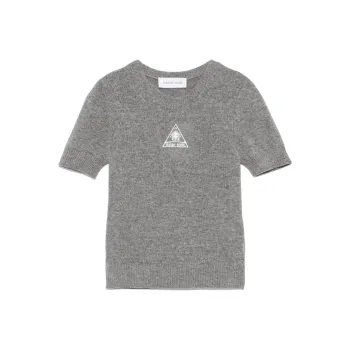 Marine Serre Logo embroidered T shirt