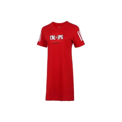 Adidas Neo T Shirts Women's Red