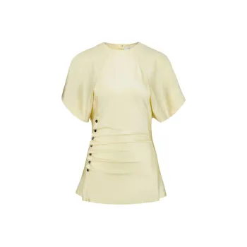 Paco Rabanne Anglaise Draped Blouse