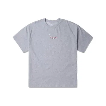 Converse Summer Beach Drop Shoulder Sleeve T Shirt Women's Gray