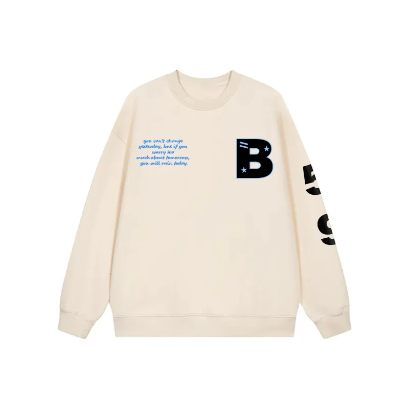 LESS BEARS Crew Neck Pullover Sweatshirt Unisex-5