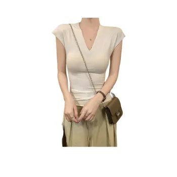 Mu Xiao Xin Set in Sleeve T Shirt Women's White