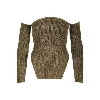 KHAITE The Maria Off Shoulder Knitted Jumper