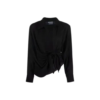 Jacquemus Bahlia Tie Up Detailed Blouse