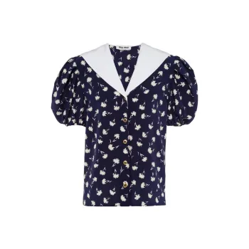 MIU MIU SS22 Shirt Women's Blue