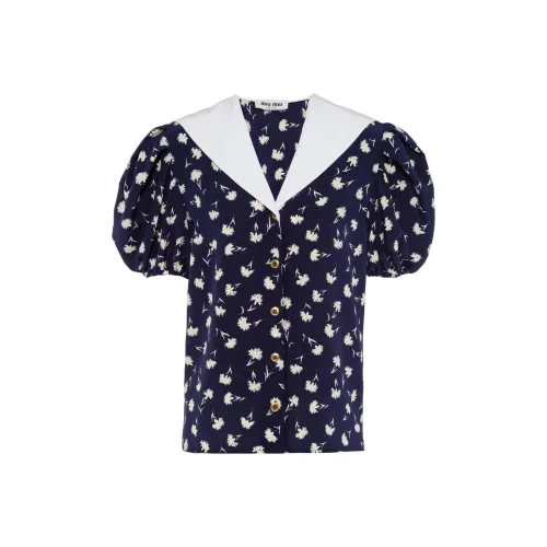 MIU midi miu SS22 Shirt Women's Blue