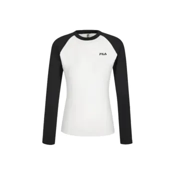 FILA Raglan Sleeve T Shirt Women's Gray White