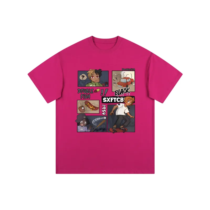 DOUBLEFISH Short Sleeved T Shirts Unisex-11