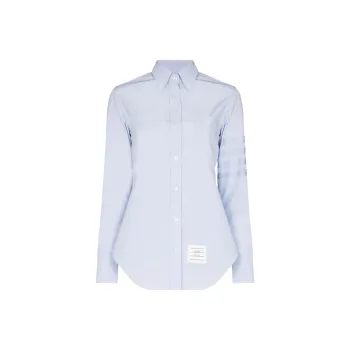 THOM BROWNE Logo Patch Long Sleeved Shirt
