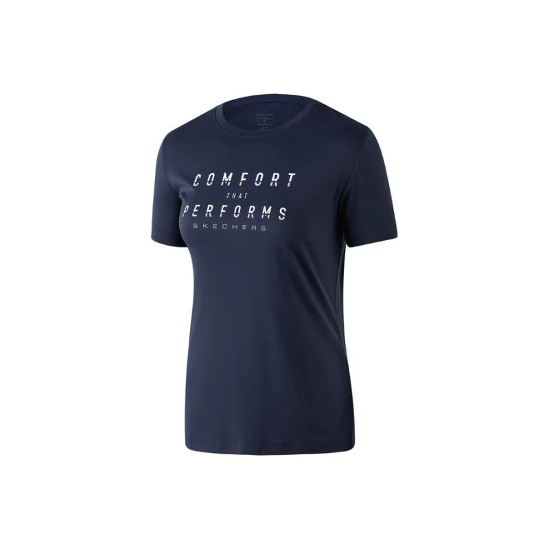 Skechers T Shirts Women's Marine Collegiate Blue-0
