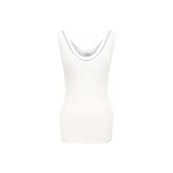 Brunello Cucinelli Embellished Trim Tank Top