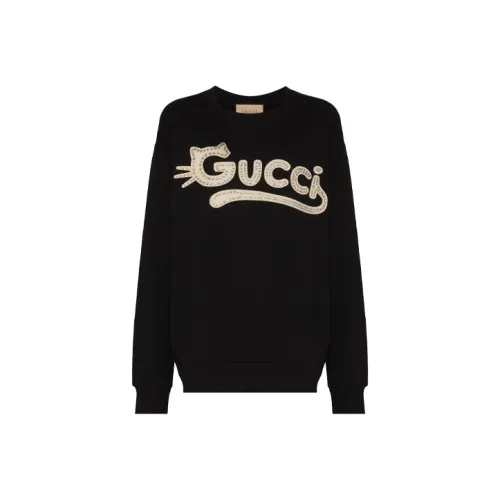 GUCCI 2010s Logo appliqué Cotton Sweatshirt