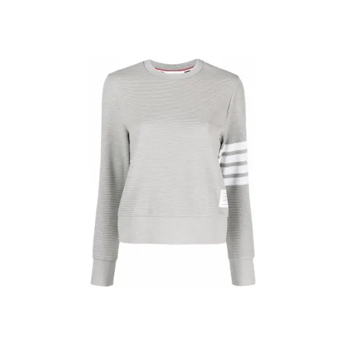THOM BROWNE 4 Bar Cotton Ribbed Sweatshirt
