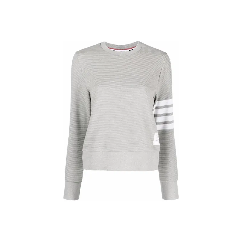THOM BROWNE 4 Bar Cotton Ribbed Sweatshirt-0