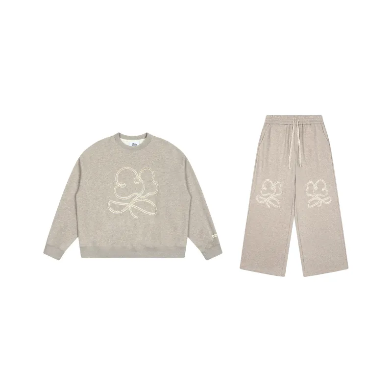 MostwantedLab MostwantedLab Vintage Flower Sweatshirt Set Unisex-9