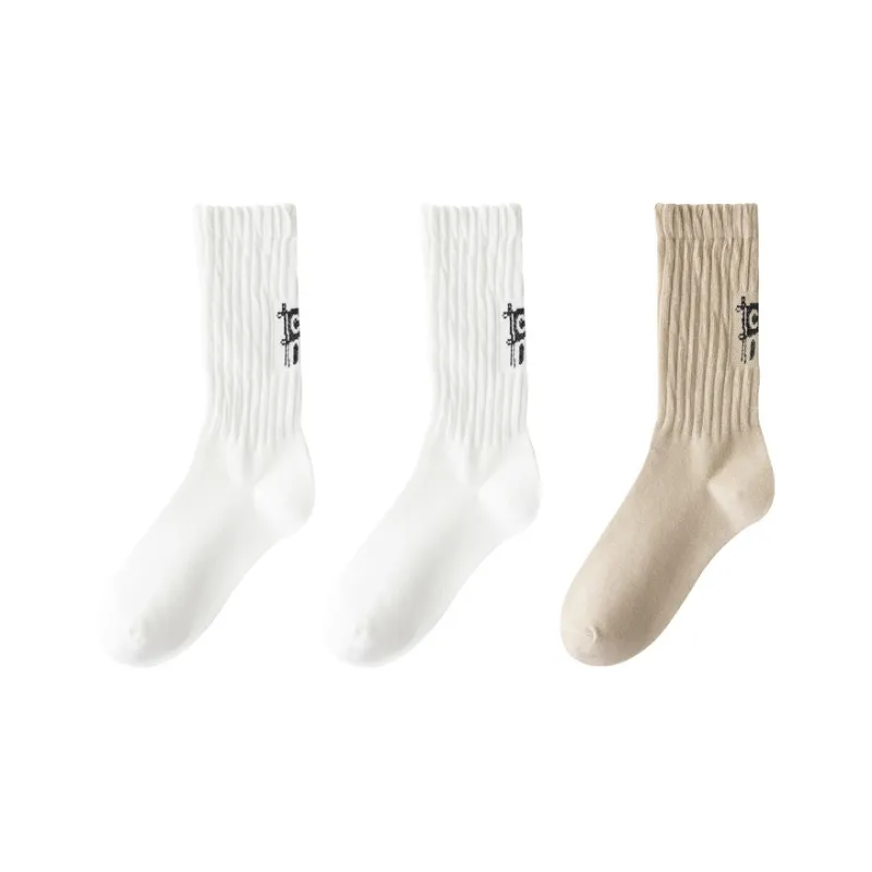 H YXIANG Mid Calf Socks Men's 3 Pack-5