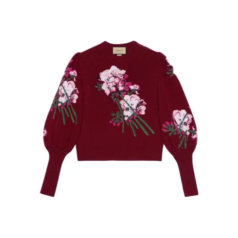 GUCCI FW23 Sweater Women's Dark Red-0