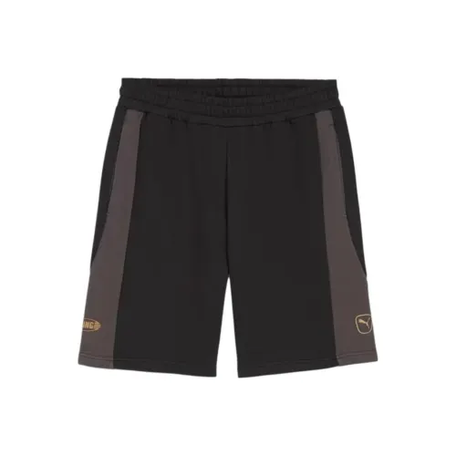 PUMA King Pro SS24 Football Sweat Shorts Soccer Bottoms Men's Black Gray Color