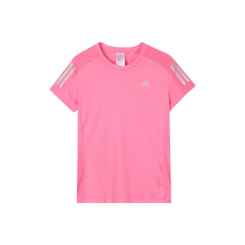 Adidas Set in Sleeve T Shirt Women's Semi Neon Pink