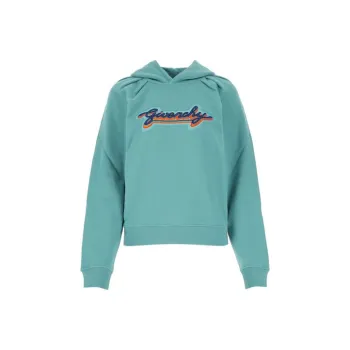 Givenchy Logo Patch Cropped Hoodie 'Celestial Blue'