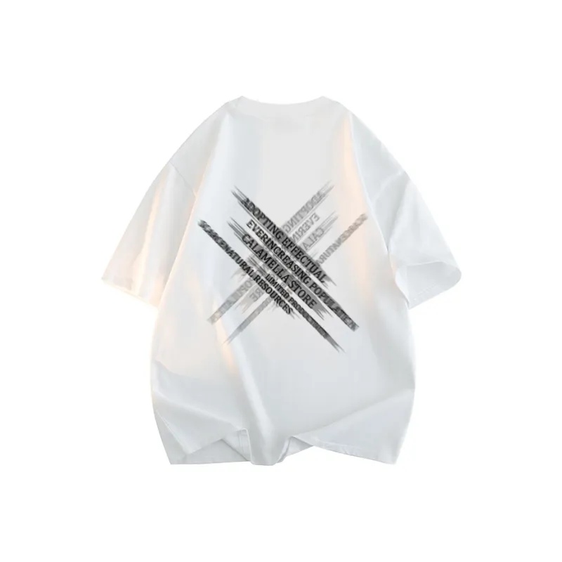 Caramella Drop Shoulder Sleeve T Shirt Unisex White-0