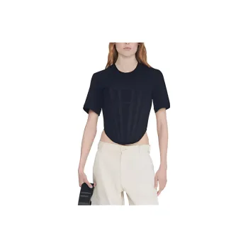 DION LEE Corset Organic Cotton T shirt