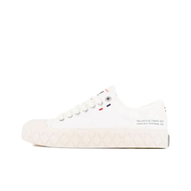 Palladium Palla Ace Anti Slip Wear Resistant Low Top Skateboard Shoes Unisex White-0