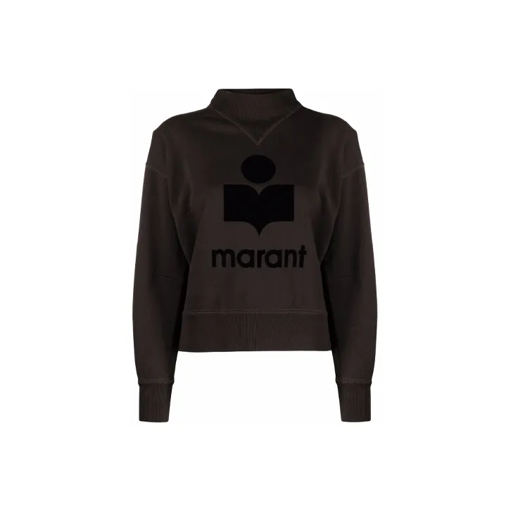 ISABEL MARANT ETOILE Moby Flocked logo Sweatshirt-0