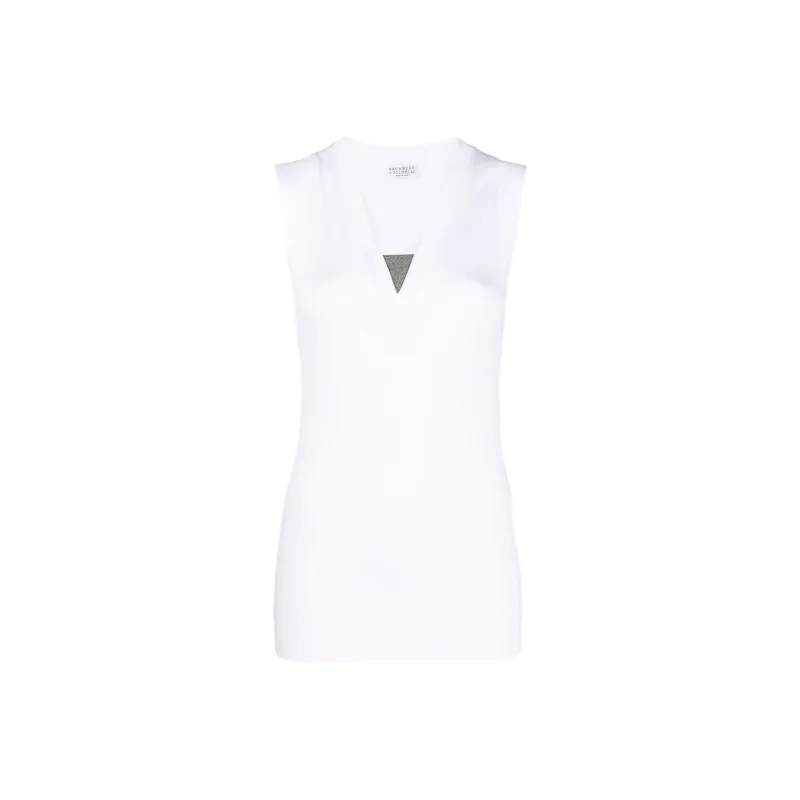Brunello Cucinelli V neck Tank Top-0