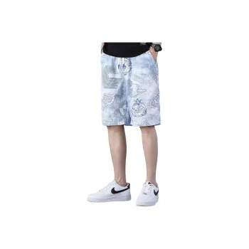 Tonlion Casual Shorts Men's Light Floral Blue