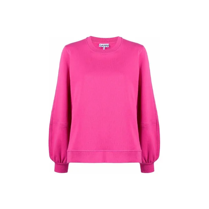 GANNI Software Crewneck 'Shocking Pink'-0