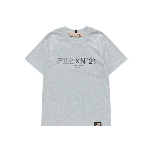 FILA FUSION FILA FUSION X N°21 Co branded Series T Shirt Women's Mist Heather Gray