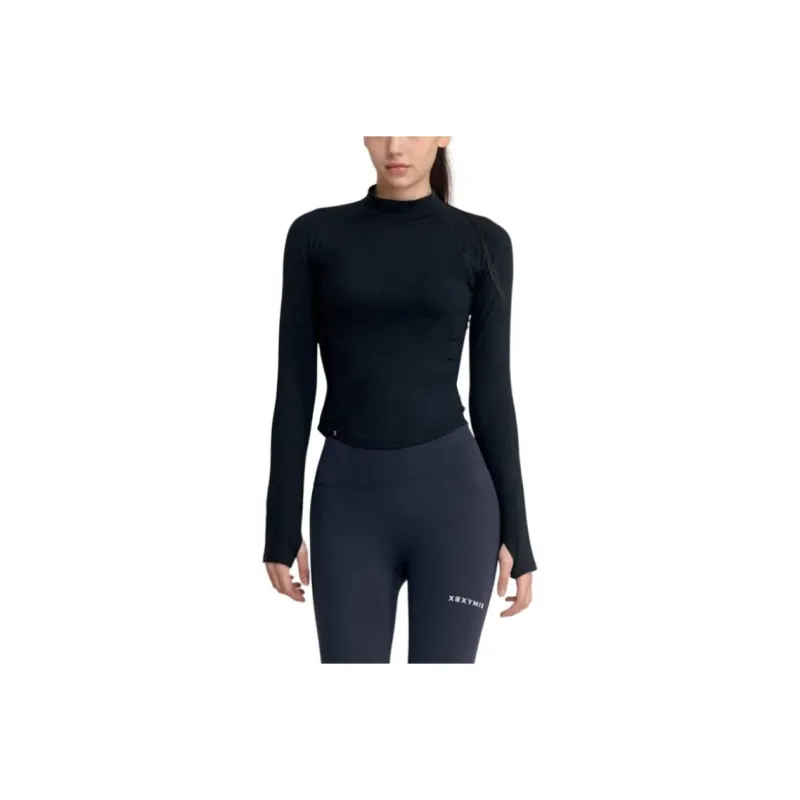 XEXYMIX Raglan Sleeve T Shirt Women's Black-0