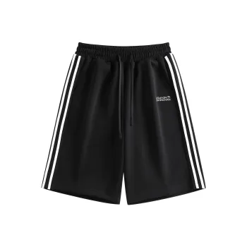 Crayon Shinchan Casual Shorts Unisex Active Black With White Accents