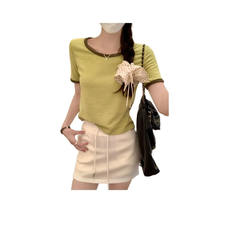 Mu Xiao Xin Set in Sleeve T Shirt Women's-4
