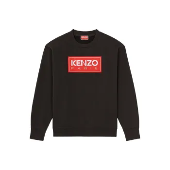 KENZO Logo Patch Drop Shoulder Sweatshirt